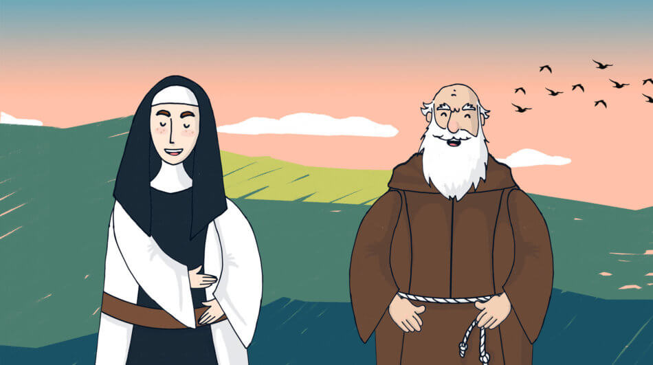 Sacro Monte Kids: suor Tecla Maria Cid e fra’ Gian Battista Aguggiari - nun and friar